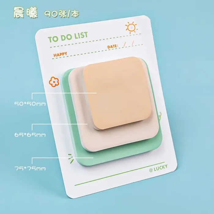 Multicolor Memo Pad 3 Size Adhesive Notepad Decal Scrapbooking DIY Diary Sticky Note Office School Supplies Kawaii Stationery - Image 12