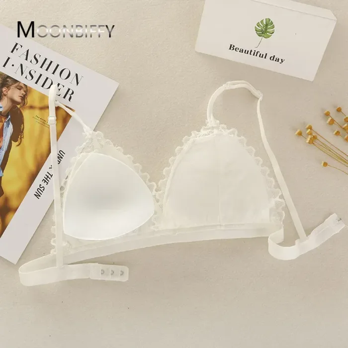 Sexy Deep V Bras for Women Triangle Cup Bralette Ladies Soft Underwear Adjustable Push Up Bra Sexy Lingerie Lace Bra Strapless - Image 6