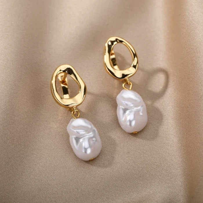 Stainless Steel Earring for Women Heart Zircon Gold Color Hoop Earrings Vintage Waterproof Ear Piercing Jewelry Accessories Gift - Image 10