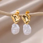 Stainless Steel Earring for Women Heart Zircon Gold Color Hoop Earrings Vintage Waterproof Ear Piercing Jewelry Accessories Gift - Image 15
