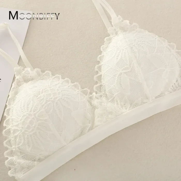 Sexy Deep V Bras for Women Triangle Cup Bralette Ladies Soft Underwear Adjustable Push Up Bra Sexy Lingerie Lace Bra Strapless - Image 5