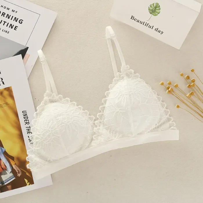 Sexy Deep V Bras for Women Triangle Cup Bralette Ladies Soft Underwear Adjustable Push Up Bra Sexy Lingerie Lace Bra Strapless - Image 10