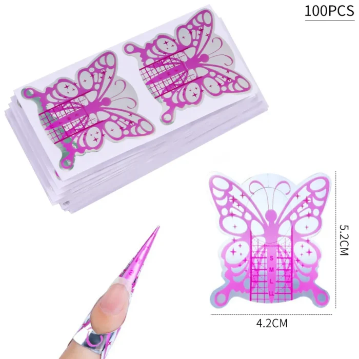 50/100 PCS/Roll French Nail Form For Extension Acrylic Gel Extension Mode Professional Manicure Nail Art Paper Holder Tools - Image 8