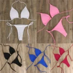 xgnvpy Swimsuit Women Sexy Bikini Set Push-up Padded Bra Thong Two-Piece Swimwear Beachwear Bathing Suit Stylish Femme - Image 14