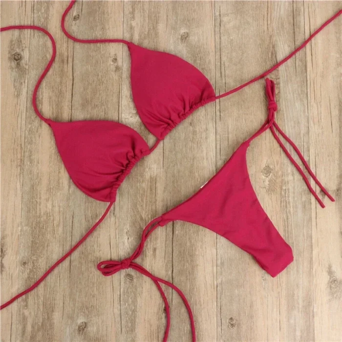 xgnvpy Swimsuit Women Sexy Bikini Set Push-up Padded Bra Thong Two-Piece Swimwear Beachwear Bathing Suit Stylish Femme - Image 17