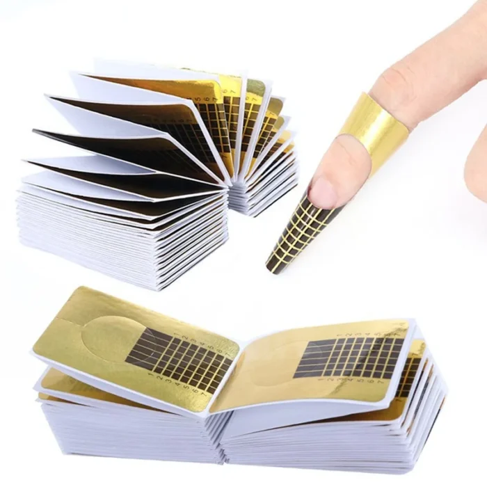 50/100 PCS/Roll French Nail Form For Extension Acrylic Gel Extension Mode Professional Manicure Nail Art Paper Holder Tools - Image 3