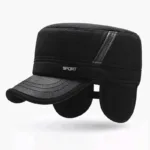 Warm Winter Baseball Cap Sport Golf Military Flat Hat Caps For Men Snapback Casquette Bones Dad Cap Gorras Earflaps wholesale - Image 4