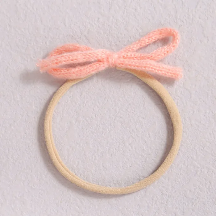 1pcs Wool Bow Elastic Baby Headband for Newborn Girls Hairbands Bowknot Infant Classical Headwear Turban Baby Hair Accessories - Image 8