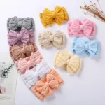 Solid Cable Bow Baby Headband for Child Nylon Layers Headwear Kids Elastic Turban Headwraps Newborn Boys Girls Hair Accessories - Image 5