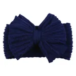 Solid Cable Bow Baby Headband for Child Nylon Layers Headwear Kids Elastic Turban Headwraps Newborn Boys Girls Hair Accessories - Image 15