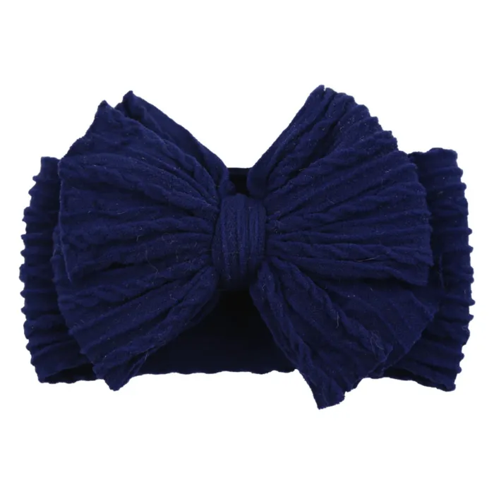 Solid Cable Bow Baby Headband for Child Nylon Layers Headwear Kids Elastic Turban Headwraps Newborn Boys Girls Hair Accessories - Image 15