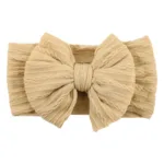 Solid Cable Bow Baby Headband for Child Nylon Layers Headwear Kids Elastic Turban Headwraps Newborn Boys Girls Hair Accessories - Image 26