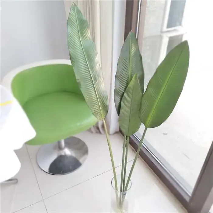 85-105CM Artificial Banana Leaf Plastic Tropical Plant Palm Tree Flower Arrangement Art Material For Home Wedding Photography - Image 2