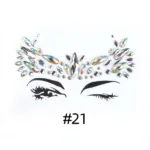 3D Sexy Face Tattoo Stickers Shiny Face Decoration Glitter Fake Tattoo Rhinestones Trendy Acrylic Drill Temporary Tattoo Sticker - Image 16