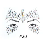 3D Sexy Face Tattoo Stickers Shiny Face Decoration Glitter Fake Tattoo Rhinestones Trendy Acrylic Drill Temporary Tattoo Sticker - Image 13