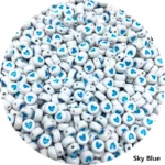 100Pcs Fashion Jewelry Love Heart Acrylic Flat Round Beads for Craft &Jewelry Making DIY #RoLi - Image 12