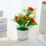 Artificial Flowers Bonsai Vase for Home Decor Mini Potted Christmas Wedding Decorative Ornamental Flowerpot Bathroom Windowsill - Image 9