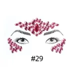 3D Sexy Face Tattoo Stickers Shiny Face Decoration Glitter Fake Tattoo Rhinestones Trendy Acrylic Drill Temporary Tattoo Sticker - Image 22