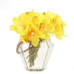 6Heads of Artificial Cymbidium Flower for Home Decor Table Orchid Real Touch Flower Wedding Bride Hand Bouquet Photography Props - Image 5