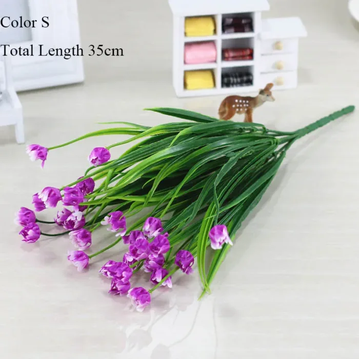 New beautiful 25 heads/bouquet mini artificial calla with leaf plastic fake lily Aquatic plants home room decoration flower - Image 9