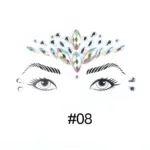 3D Sexy Face Tattoo Stickers Shiny Face Decoration Glitter Fake Tattoo Rhinestones Trendy Acrylic Drill Temporary Tattoo Sticker - Image 18