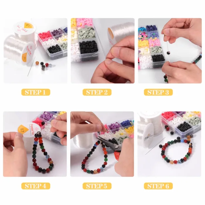 Louleur Plastic Crystal DIY Beading Stretch Cords Elastic Line Jewelry Making Supply Wire String jeweleri thread String Thread - Image 3