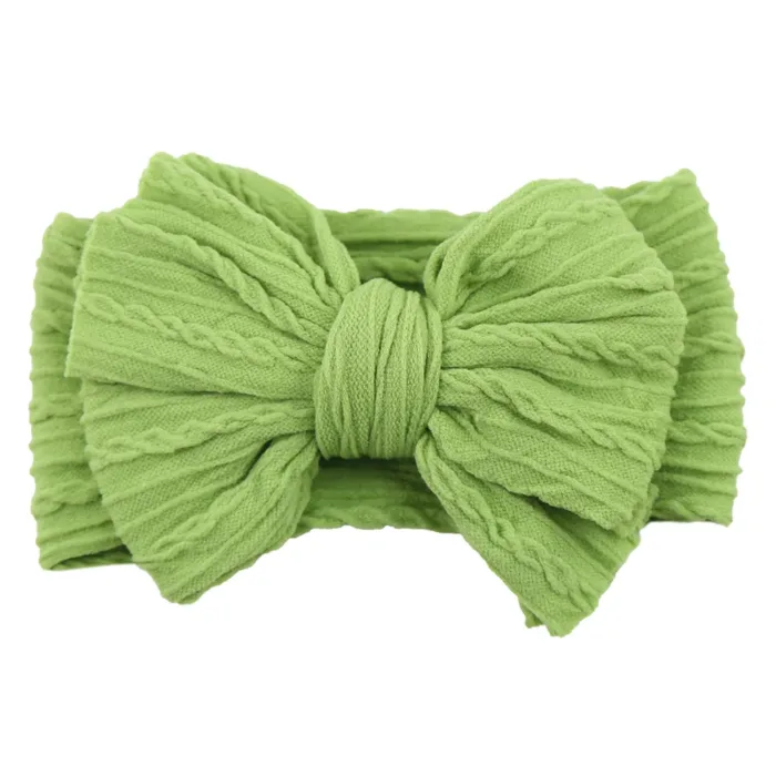 Solid Cable Bow Baby Headband for Child Nylon Layers Headwear Kids Elastic Turban Headwraps Newborn Boys Girls Hair Accessories - Image 12