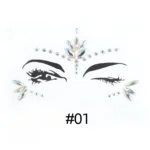 3D Sexy Face Tattoo Stickers Shiny Face Decoration Glitter Fake Tattoo Rhinestones Trendy Acrylic Drill Temporary Tattoo Sticker - Image 12