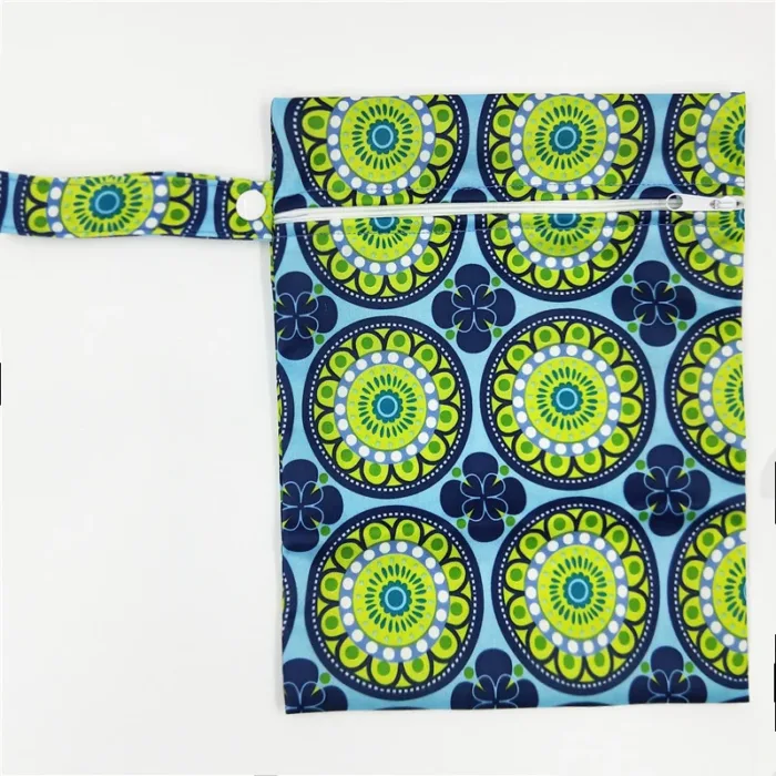 Waterproof Reusable Wet Bag Printed Pocket Nappy Organizers Travel Wet Dry Bags 25x20cm Small Diaper Bag Wet Clothing Mommy Bag - Image 26