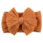 Solid Cable Bow Baby Headband for Child Nylon Layers Headwear Kids Elastic Turban Headwraps Newborn Boys Girls Hair Accessories - Image 4