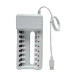 PUJIMAX  Battery Charger USB Output 8 slots Charger For AA/AAA Ni-Cd Rechargeable Batteries For remote control microphone camera - Image 7