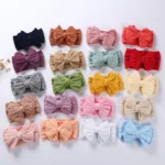 Solid Cable Bow Baby Headband for Child Nylon Layers Headwear Kids Elastic Turban Headwraps Newborn Boys Girls Hair Accessories - Image 6
