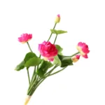 Mini Artificial Fake Lotus Bud with Leaf Fake Flower Wedding Home Decor - Image 2