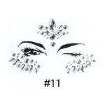 3D Sexy Face Tattoo Stickers Shiny Face Decoration Glitter Fake Tattoo Rhinestones Trendy Acrylic Drill Temporary Tattoo Sticker - Image 20