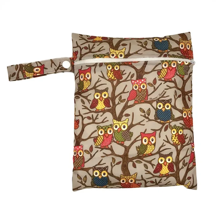 Waterproof Reusable Wet Bag Printed Pocket Nappy Organizers Travel Wet Dry Bags 25x20cm Small Diaper Bag Wet Clothing Mommy Bag - Image 38
