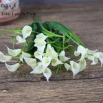 New beautiful 25 heads/bouquet mini artificial calla with leaf plastic fake lily Aquatic plants home room decoration flower - Image 17
