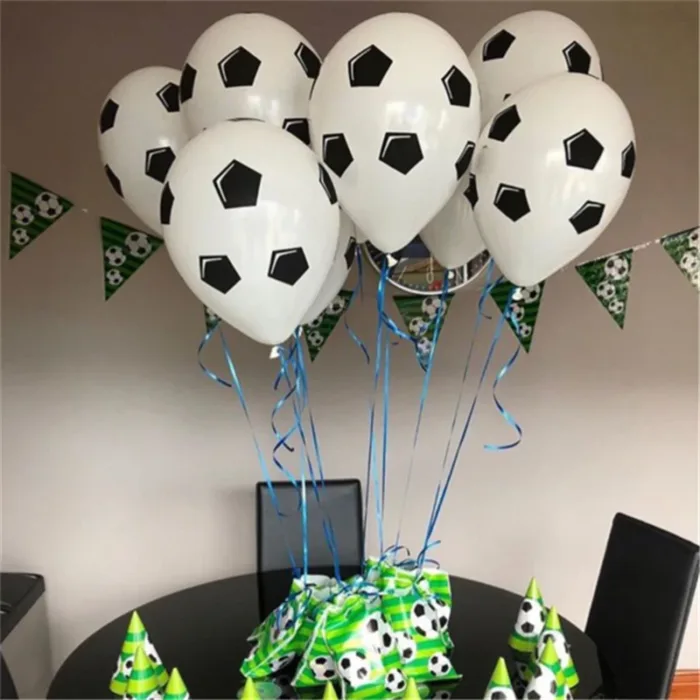 15pcs 12inch Sports Theme Football Latex Helium Balloon Boy Man Father's Birthday Party Decor Air Globos Inflate Soccer Balls - Image 4
