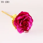 Eternal Rose Colorful Galaxy Artificial Flowers 24K Gold Foil Flower Love Base Flare box for Girlfriend Valentine's Day Gift - Image 16