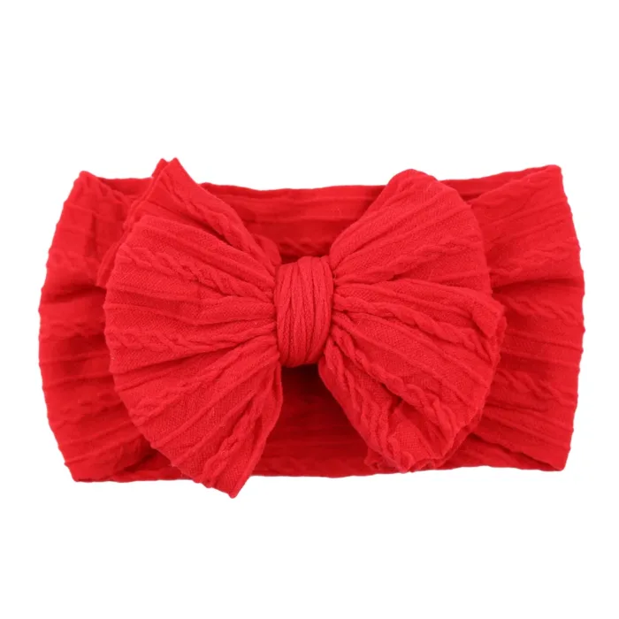 Solid Cable Bow Baby Headband for Child Nylon Layers Headwear Kids Elastic Turban Headwraps Newborn Boys Girls Hair Accessories - Image 22