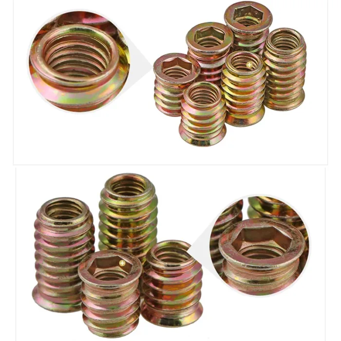 Carbon Steel Countersunk Hex Socket Drive Threaded Insert Nuts Fastener Connector for Wood Furniture M6 M8 M10 - Image 6