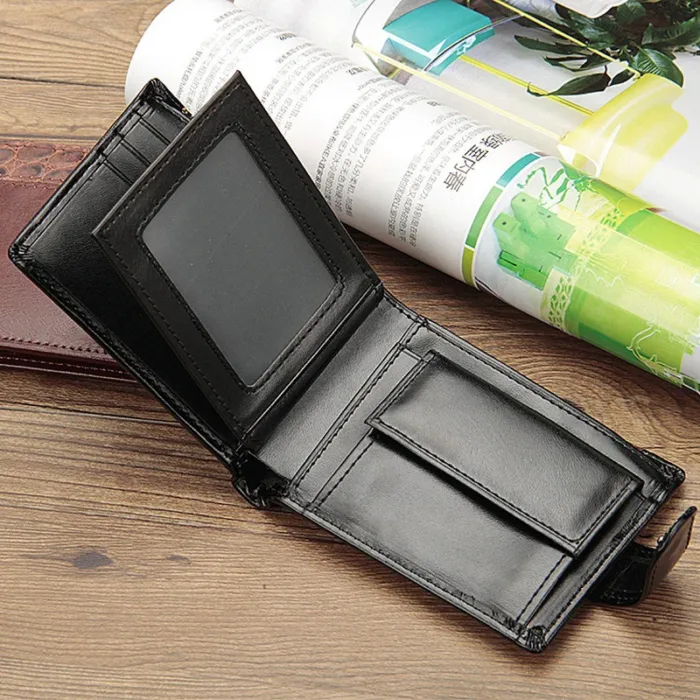 New Brand Trifold Wallet Men Clutch Money Bag Patchwork Leather Men Wallets Short Male Purse with Coin Pocket Card Holder - Image 5