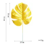 1 PC Hot Plastic Artificial Leaves For Home Decoration Golden Plant Leaves For Morden Party New Year Adornment 30cm - Image 5