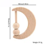 1pc Baby Toy Beech Bear Hand Teething Baby Rattles Wood Ring Cartoon Car Play Gym Montessori Stroller Toy Educational Toys - Image 16
