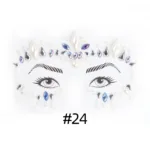3D Sexy Face Tattoo Stickers Shiny Face Decoration Glitter Fake Tattoo Rhinestones Trendy Acrylic Drill Temporary Tattoo Sticker - Image 15