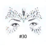 3D Sexy Face Tattoo Stickers Shiny Face Decoration Glitter Fake Tattoo Rhinestones Trendy Acrylic Drill Temporary Tattoo Sticker - Image 21
