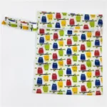 Waterproof Reusable Wet Bag Printed Pocket Nappy Organizers Travel Wet Dry Bags 25x20cm Small Diaper Bag Wet Clothing Mommy Bag - Image 8