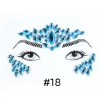 3D Sexy Face Tattoo Stickers Shiny Face Decoration Glitter Fake Tattoo Rhinestones Trendy Acrylic Drill Temporary Tattoo Sticker - Image 14