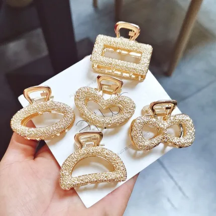 Exquisite Hair Clips Bowknot For Women Jewelry Bow Tie Rectangular Semicircle Heart Shape Wedding Accessories Headwear Gift