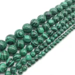 Natural Green Malachite Stone Round Loose Beads 4 6 8 10 12 14mm For Jewelry Making Bracelet Necklace Diy  Strand 15" Wholesale