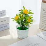 Artificial Flowers Bonsai Vase for Home Decor Mini Potted Christmas Wedding Decorative Ornamental Flowerpot Bathroom Windowsill - Image 10